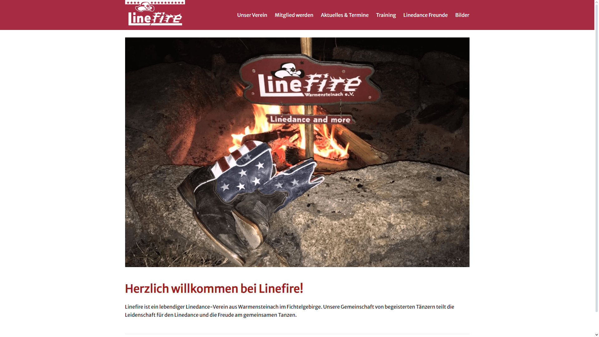 Linefire Homepage Desktop Screenshot